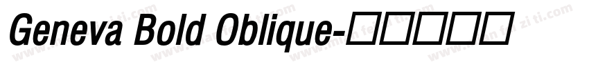 Geneva Bold Oblique字体转换